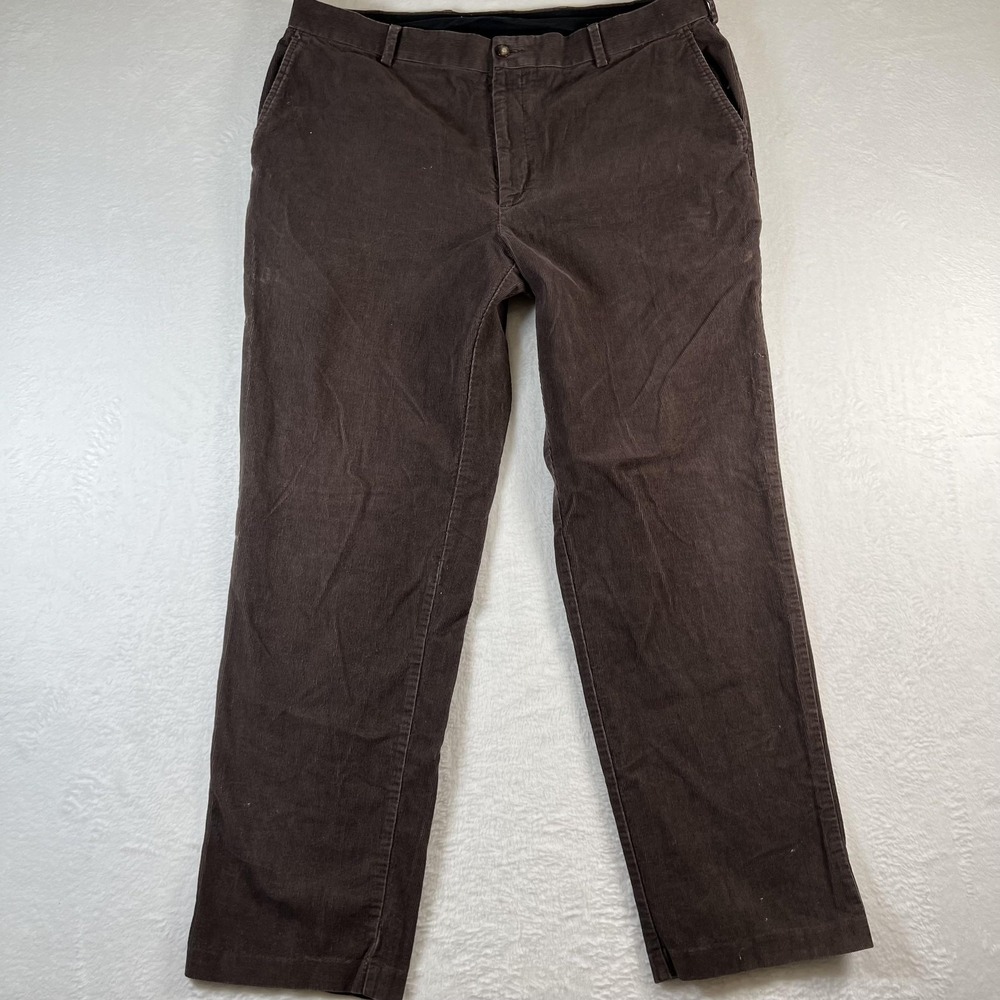 Jos A Bank Pants Mens 38x32 Brown Corduroy Executive Tailored Fit Casual